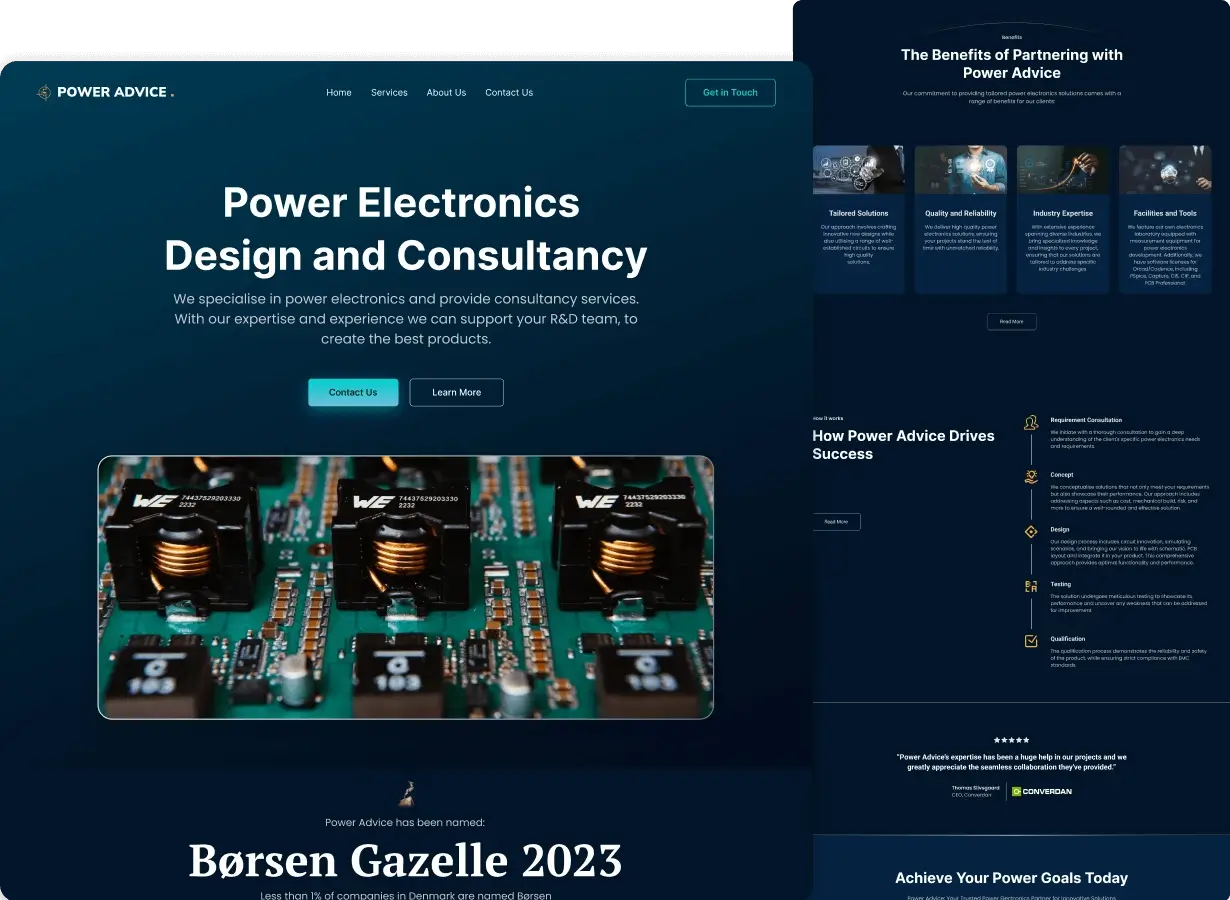 Thumbnail image for Power Advice, a company that I've been working with, building their Website.